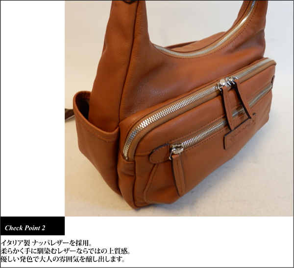 Creta Shoulder Nappa Leather / 2ways multi design bag [クレタ 